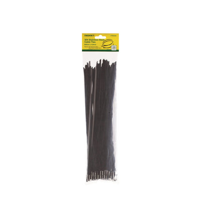 TRIDON BLACK COATED CABLE TIE SS 300X5MM (100 PK) 37100157 CTSC304