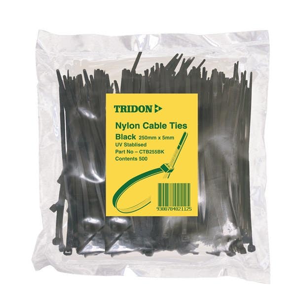 Tridon Cable Ties Black 300 X 5mm Pack Of 500 441873 ctb305bk