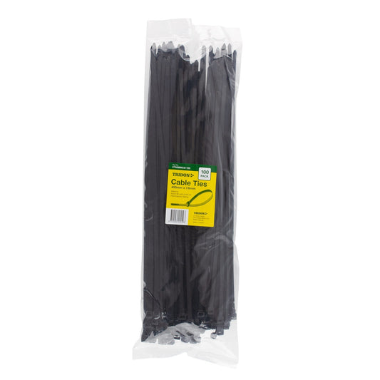 TRIDON CABLE TIE BLACK 800X9MM PK100 37100159 CTB839BK