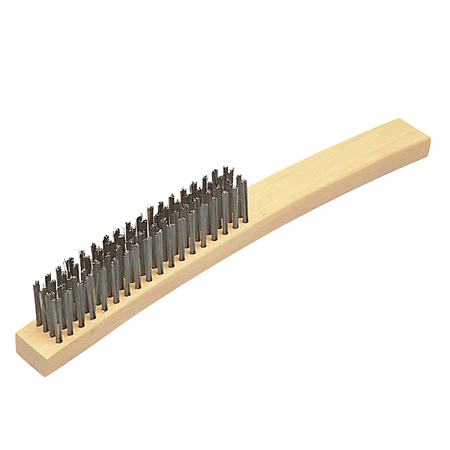Wire Brush 4 Rows Straight Stainless Steel Bristles 37100167 646365