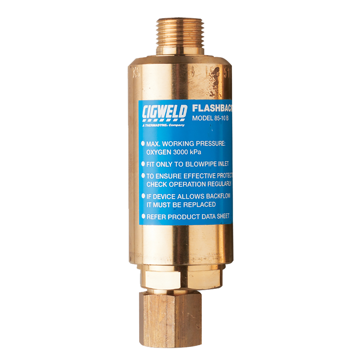 Arrestor Flashback Oxygen Blowpipe Mount Hi Flow Right Hand Cigweld 90230228 308861