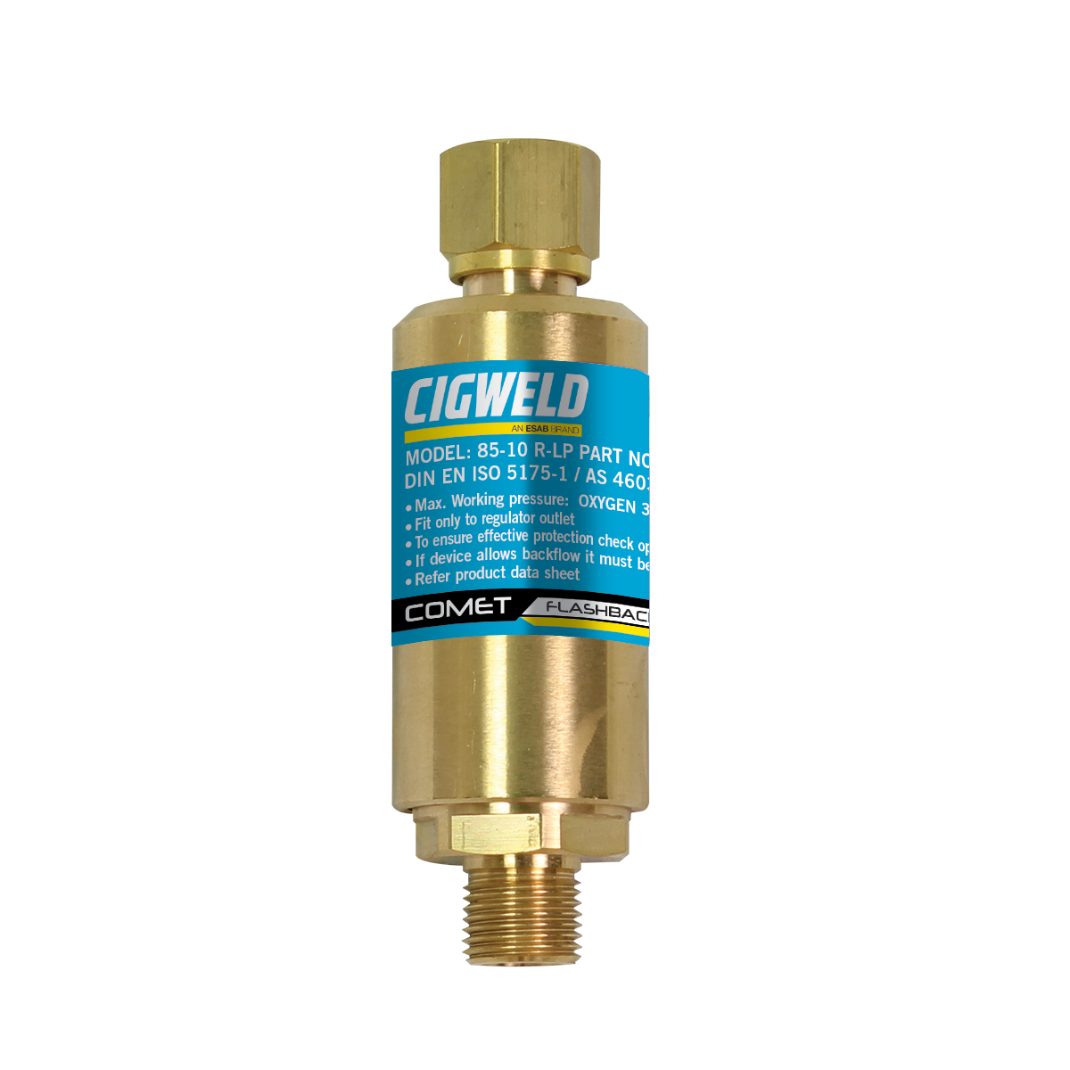 Arrestor Flashback Oxygen Regulator Mount Hi Flow Right Hand Cigweld 90230232 308882