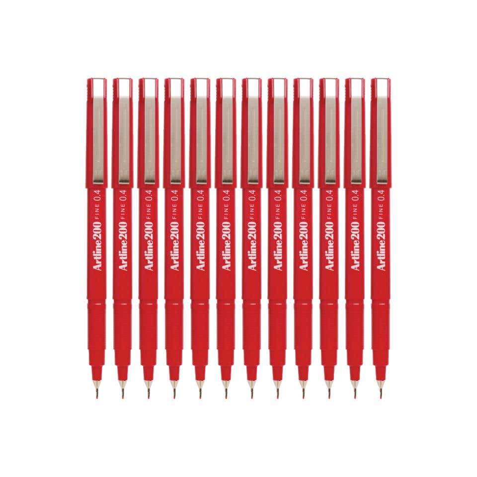 Pen Fineliner 200 Red 0.4mm Artline 90830005 87215204