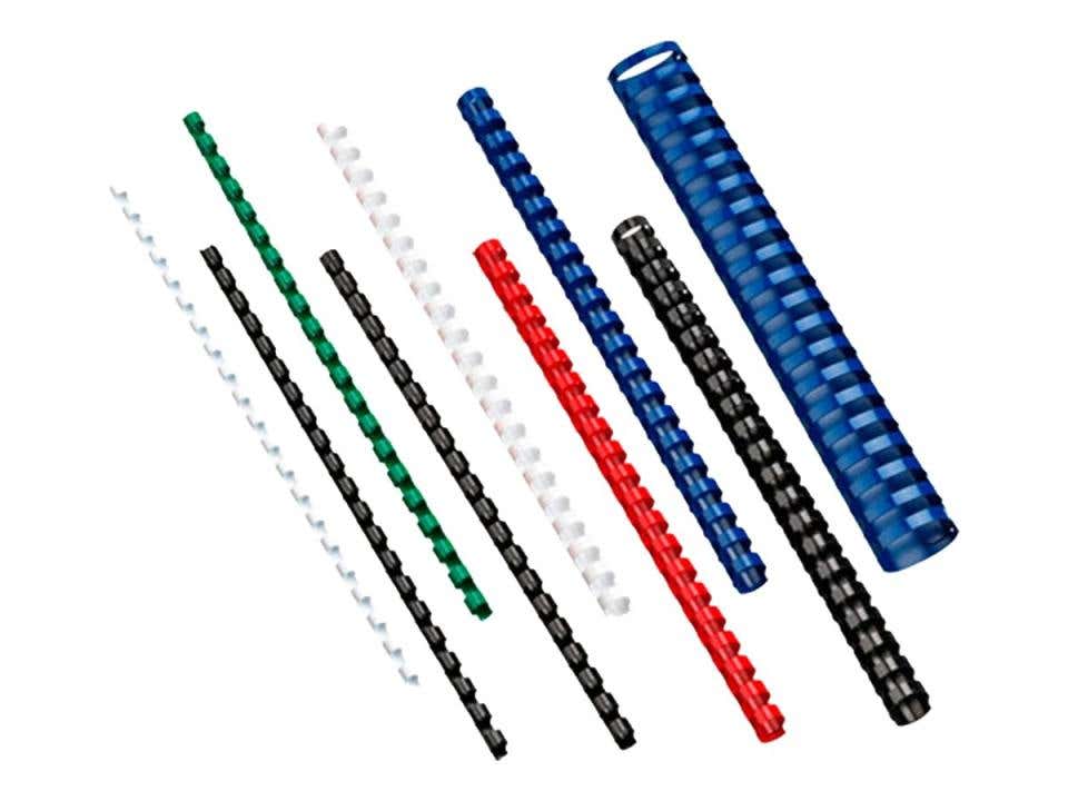 Binding Coils 25mm Plastic 21 Ring Black Pk 50 35860018 31936402