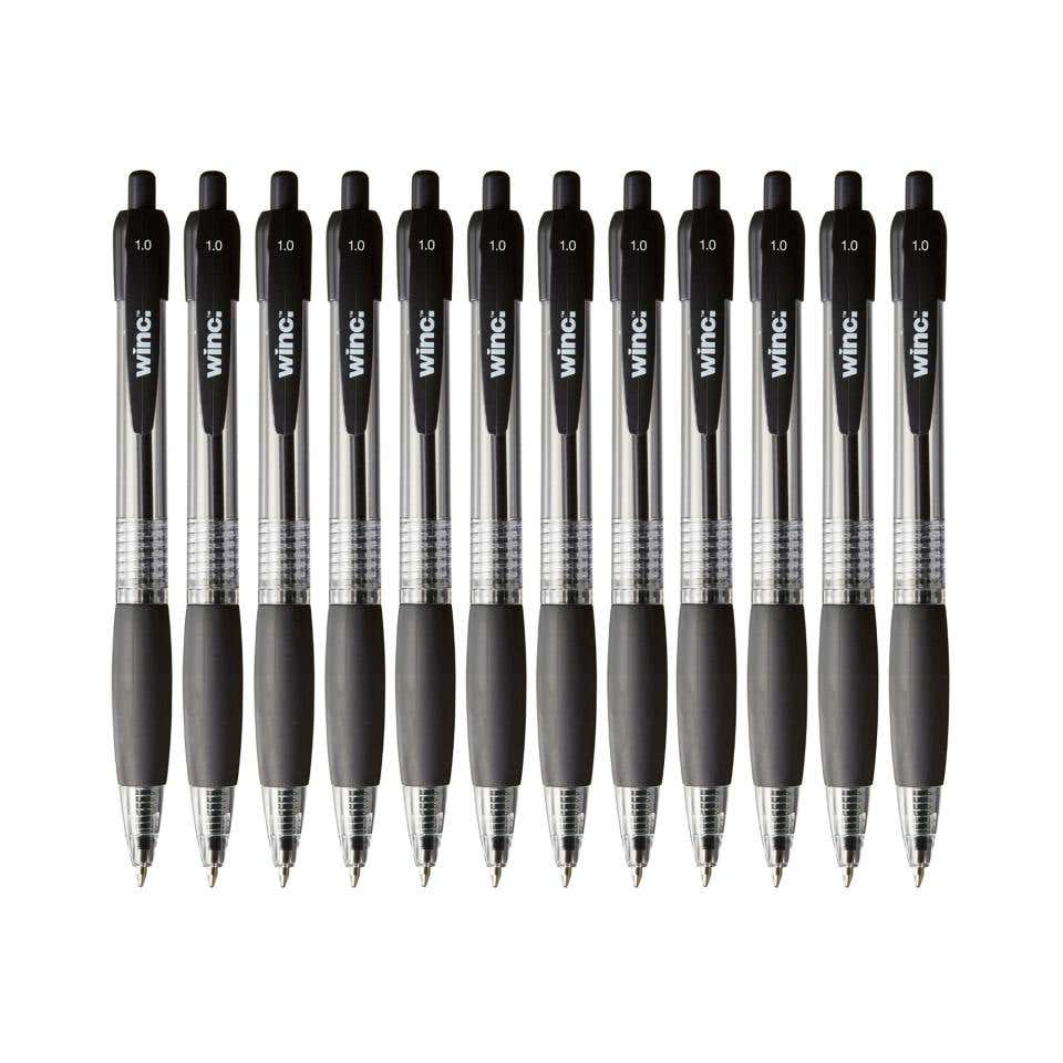 Pen Ballpoint 1mm Black Retractable Box 12 40027351 87215078