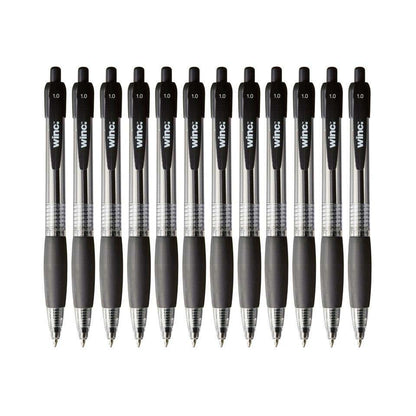 Pen Ballpoint 1mm Black Retractable Box 12 40027351 87215078