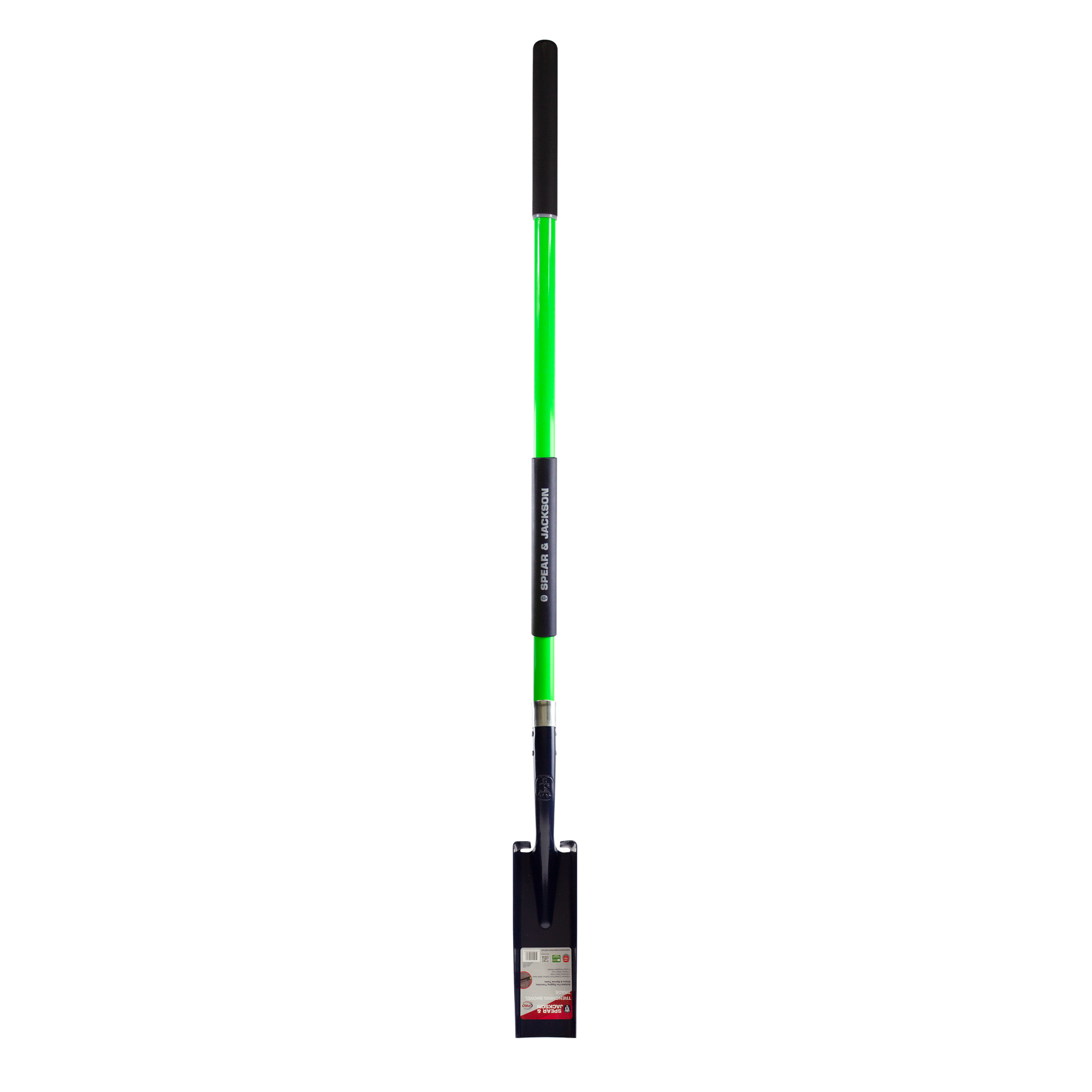 SHOVEL TRENCHING TRADE LONG FIBREGLASS HANDLE SOFT GRIP 37100185 SJ-FGTS