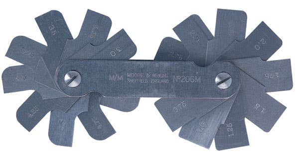 Gauge Radius Metric 0.5mm Increments 5.50-13mm Moore + Wright 3035061 MW-206MA