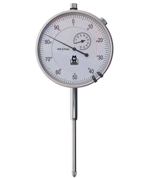 Indicator Dial 0.01mm Graduation 50mm Range 0-100 Range Moore + Wright 92150210 MW-400-09