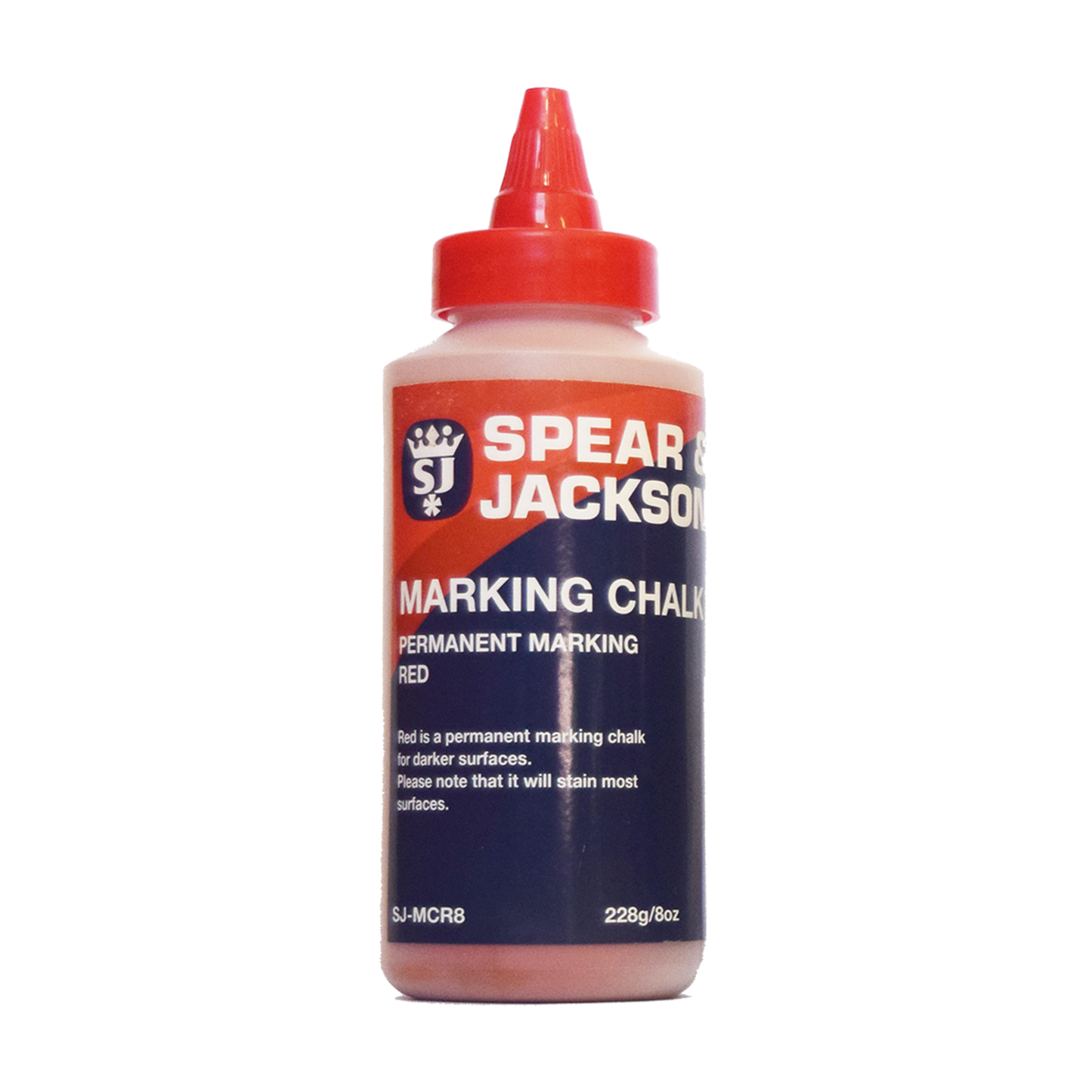 Marking Chalk Powder Permanent Red 228g 8oz Spear & Jackson 35001377 SJ-MCR8