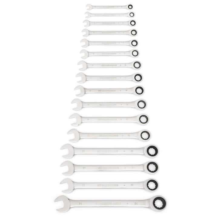 Spanner + Ratchet Combination Set GearWrench Metric 8-24mm 16 Piece 91698031 9416