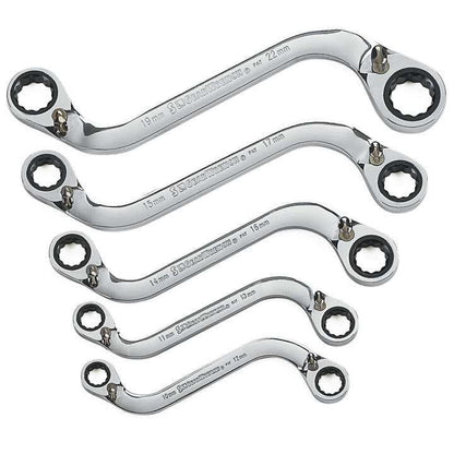 Gearwrench 5pce S-shape Rev Ratchet Set Metric 10-22mm 210237 85299