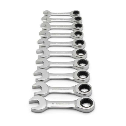 Wrench Combination Ratcheting Stubby Metric 10 - 19mm 10 Piece 79900716 9520D