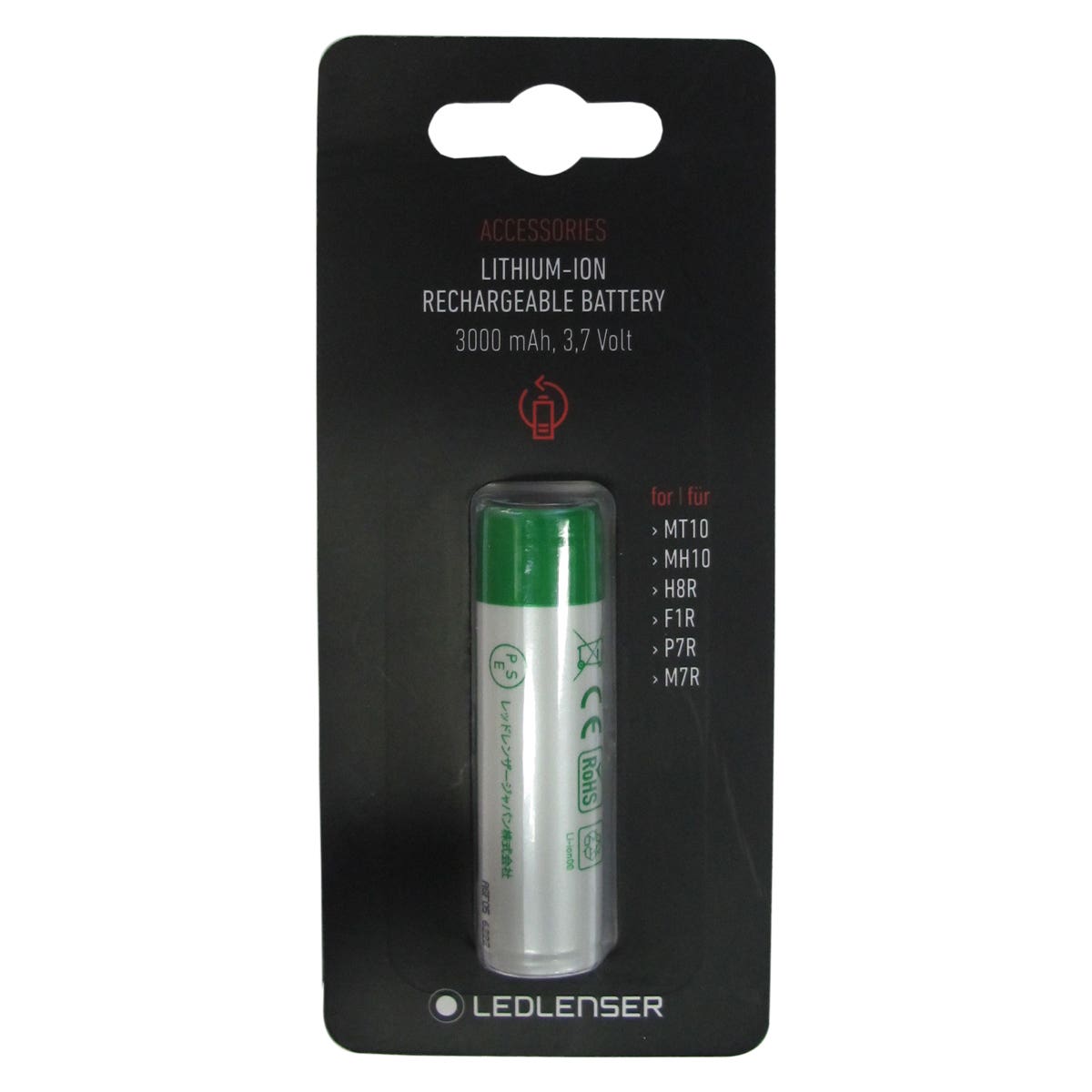 Replacement Battery Rechargeable LED LENSER 3.7V 18650 410597 ZL501001