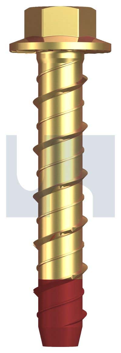 Anchor Masonry Screw Hex Head Flange Zinc Yellow 10 x 75mm 79016872 MXHMSYM100075