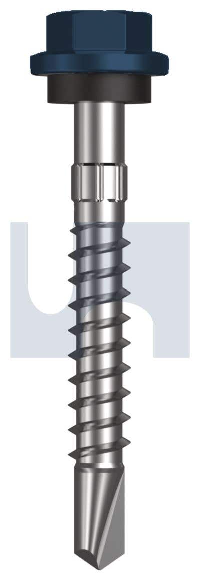 Screw Tek SDM Hex Head Roof Deep Ocean + Seal 14-10G x 50mm 93280280 TDOM4SS1410050