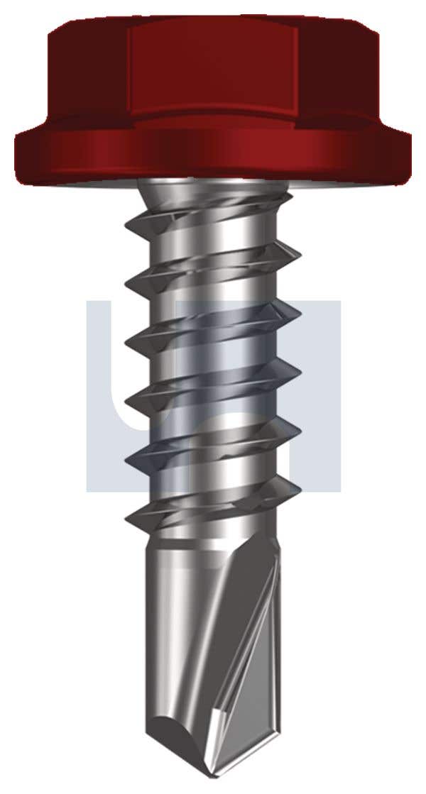 Screw Tek SDM Hex Head Class 4 Manor Red 10-16G x 16mm Pk 100 79017256 TMRM4FH1016016