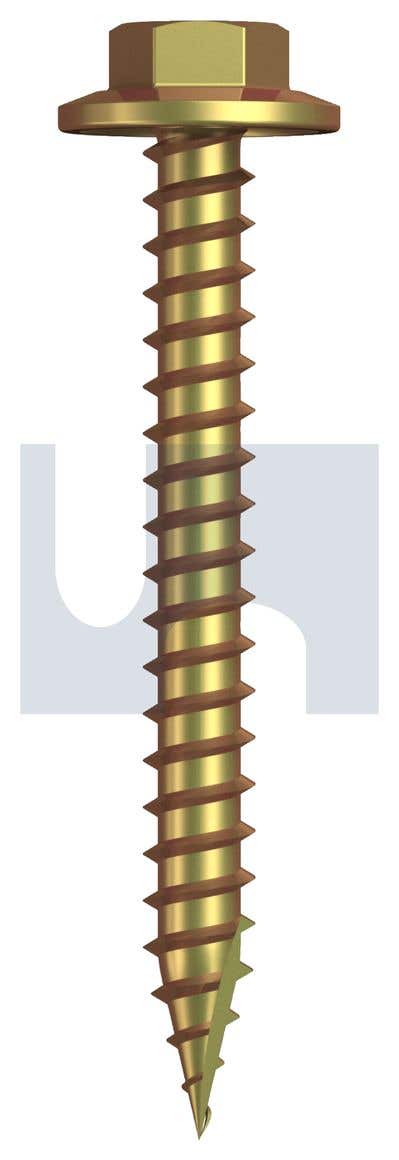 Screw Tek Hex Head Type 17 Class 2 Zinc Yellow 12-11G X 50mm 79902190 T9PWYFH1211050