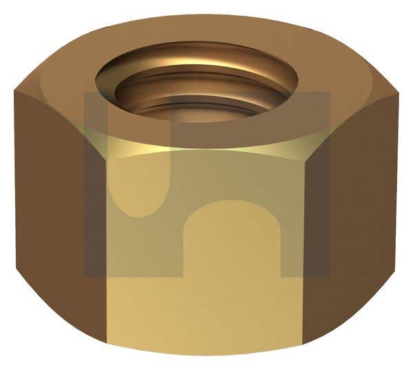 Nut Hex 2H Zinc Plated Yellow 1/2 UNC 168239 NP2HYC050