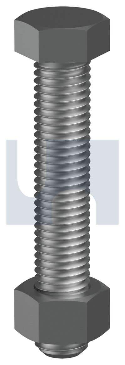 Bolt + Nut Hex High Tensile Class 8.8 Zinc Plated 8 X 25mm 40065699 KBH88ZCM080025