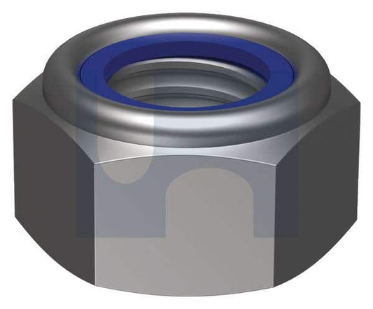 Nut Hex Nyloc Insert Coarse Class 8 Zinc Plated 1.50P 10mm 79908143 NN08ZCM10