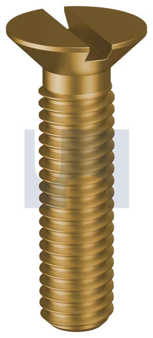 Screw Metal Thread CSK Head Slotted Brass 6 x 20mm 88837123 MSBRPCSM060020