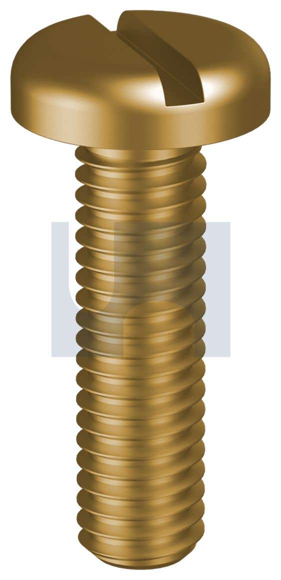 Screw Metal Thread Slotted Pan Brass 4 X 10mm 79907834 MSBRPPSM040010