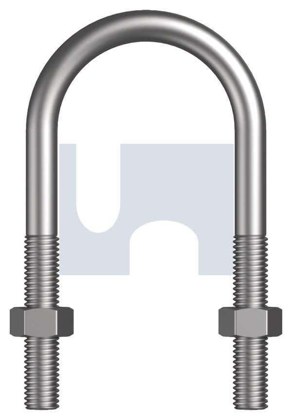 U-Bolt + 2 Nuts Galvanised BSW 1/2 X 3-1/2'' 34600002 KURMSGW0500350