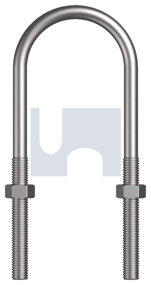 U-Bolt Zinc Plated Light-Duty 3/8'' X 2'' 51mm NB 422631 KURMSZW0370200