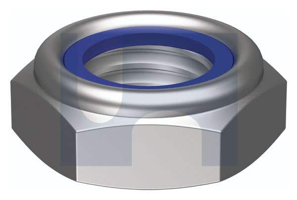 Nut Hex Nyloc Insert Thin 304 Stainless Steel NTE UNC 1/2'' -13 252720 NN04TC050