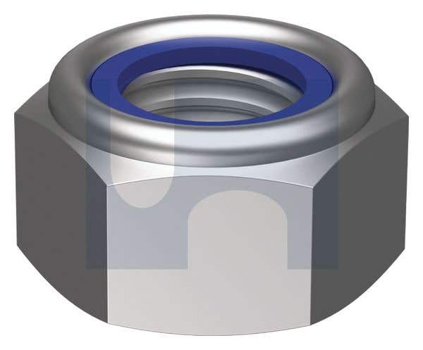 Nut Hex Nyloc Insert Coarse 316 Stainless Steel NM UNC No.10-24 197162 NN16P1024