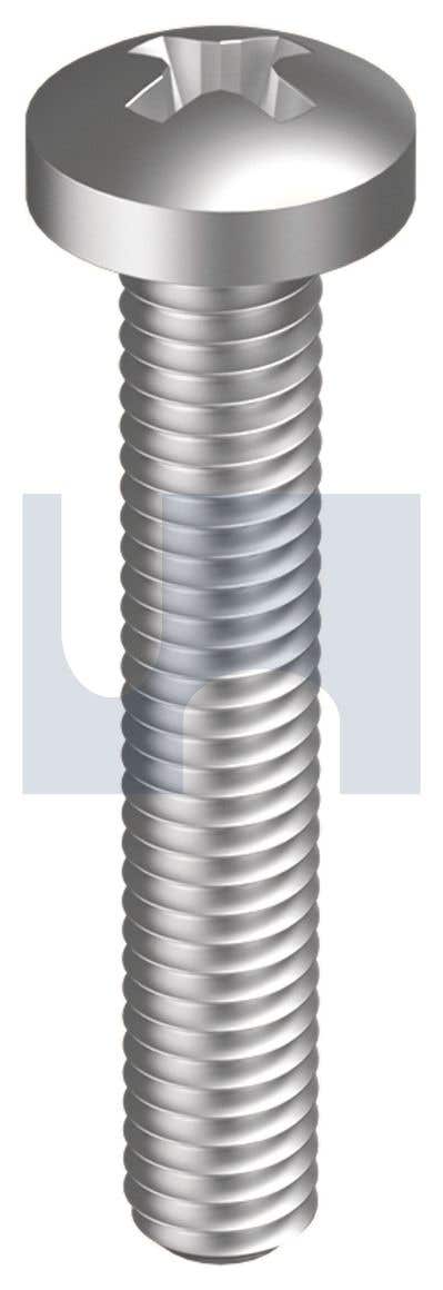 Screw Metal Thread Pan Head Phillips 304 Stainless Steel UNC 8-32 x 1/2'' 30004080 MS04PP08320050