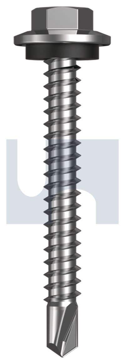 Screw Tek Metal Hex Head + Seal CL4 12G 14 X 45mm Pk100 476322 FST9PM4SH1214045