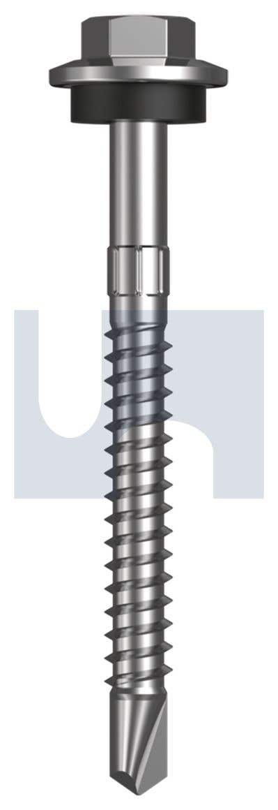 Screw Tek Metal Hex Head + Seal CL4 12G 14 X 55mm Pk100 476323 FST9PM4SS1214055