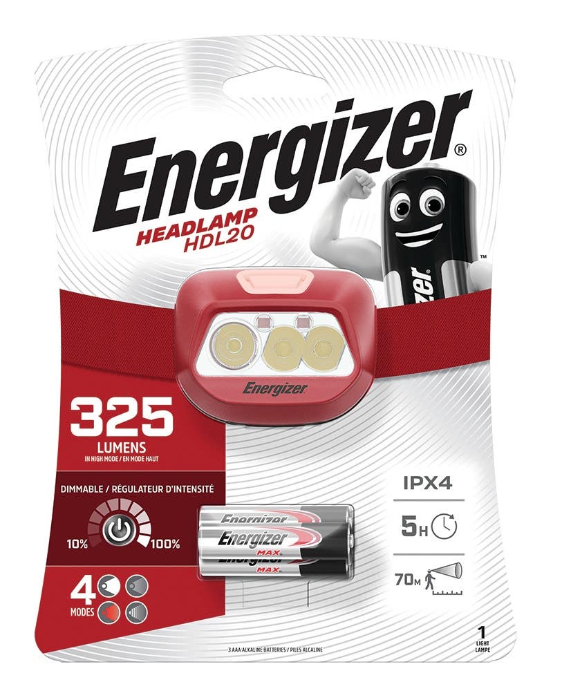 Headlight Energizer Headlamp HDL20 325L Energizer RED HDL20 40043796 HDL20