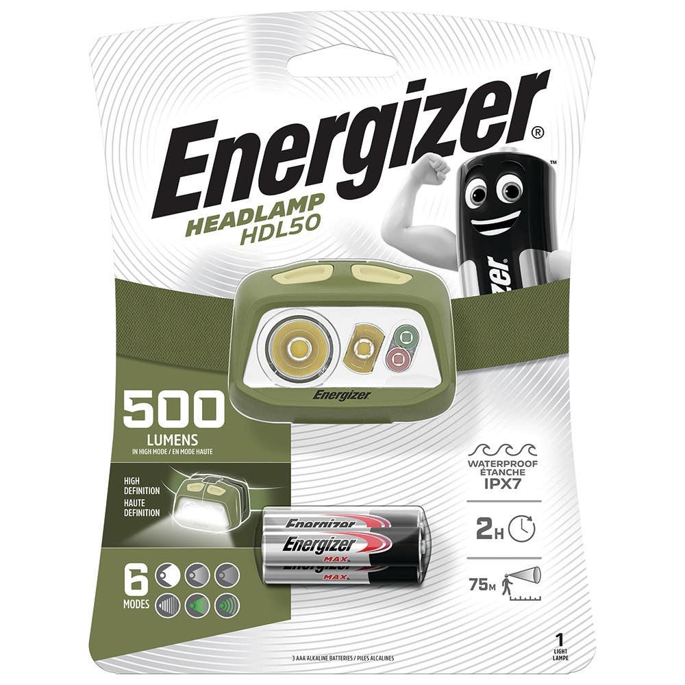 Headlight Energizer Headlamp HDL50 500L Energizer GREEN HDL50 40043799 HDL50