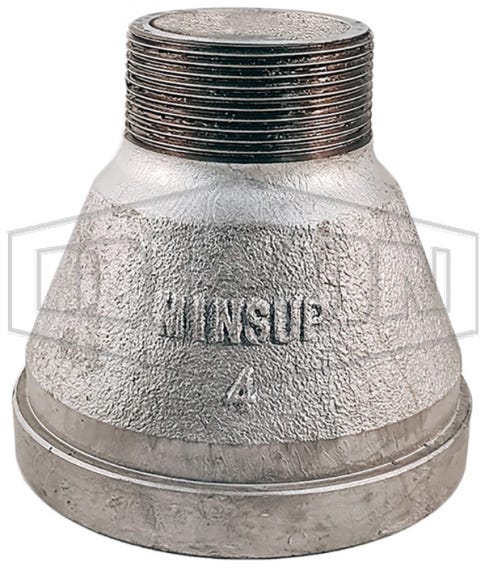 Reducer Con 100mm 4'' Vic Shouldered X 50mm 2''  Bsp Galvanised 232143 08/048/13/002