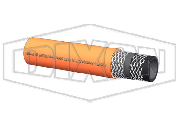 Rubber Single LPG Gas Hose Orange 6mm 248167 A11006