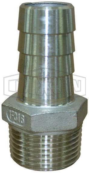 Hosetail 1'' BSP Male 316 Stainless Steel 94450042 SS16HT025