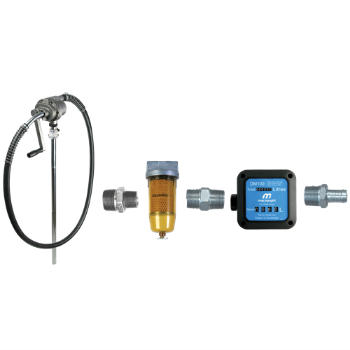 Pump Kit Fuel RAPIDFLO Manual Rotary Pump W. Filter & Meter GTFM-01 40023668 GTFM-01