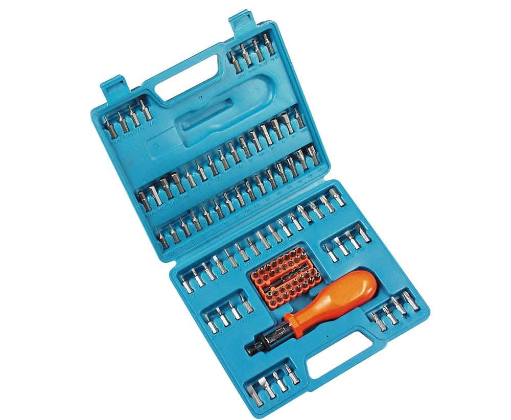 Bit Screwdriver Kit 105 Piece + Quadra-Torq Driver Handle Cabac 91720054 KBIT105