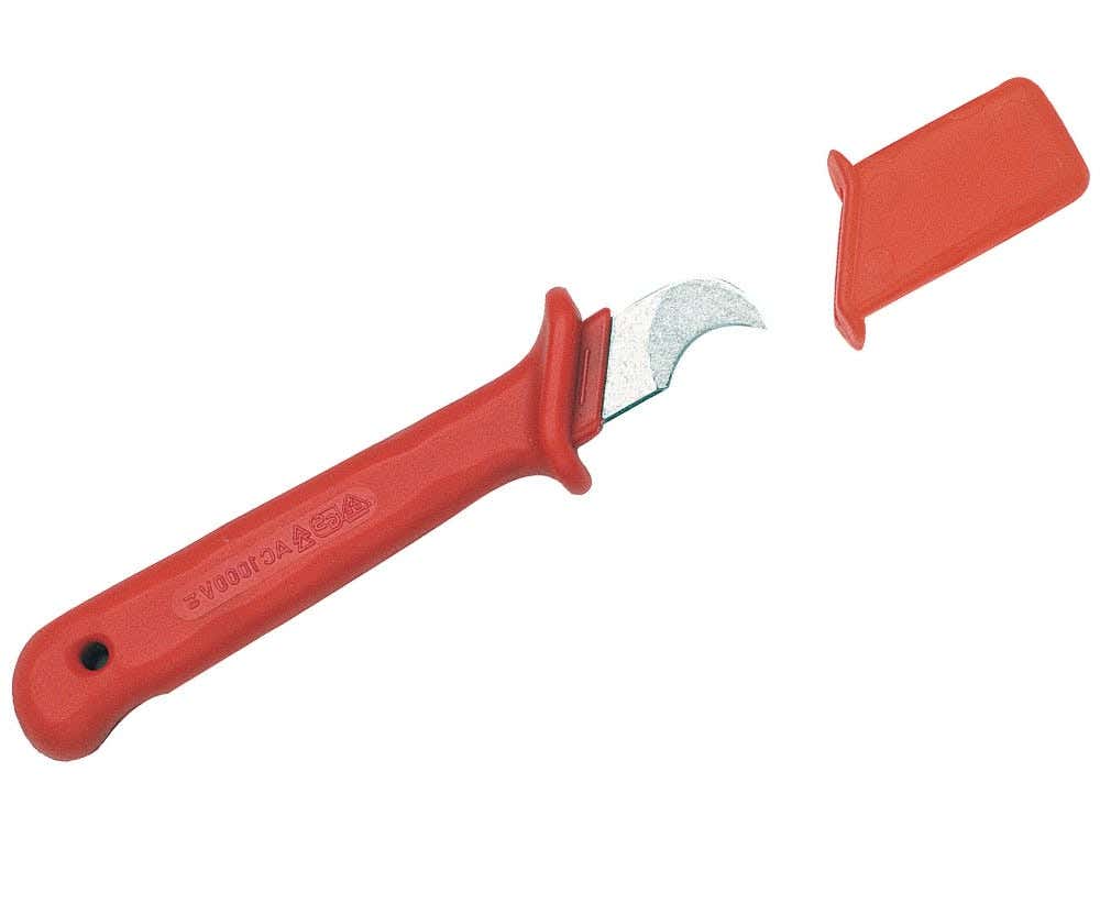 Knife Cable 180mm 1000V VDE Curved Blade 180mm Cabac 91860108 KUS900