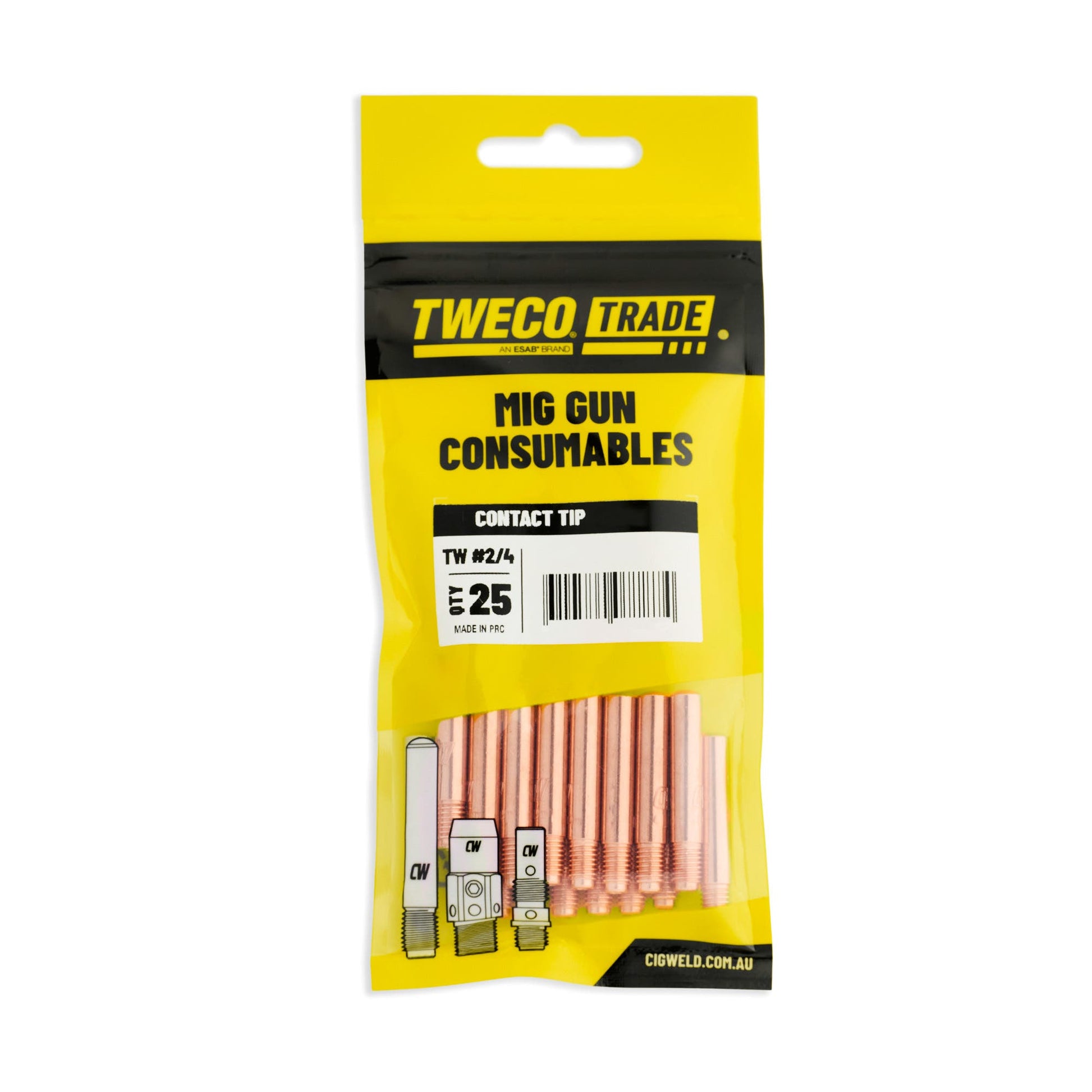 Contact Tip 0.8mm TW2/4 Pack 25 37100362 CTW1408