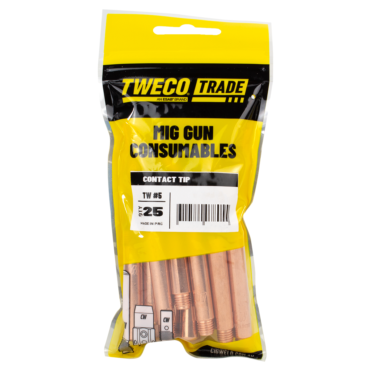 Contact Tip HD 0.9mm TW5 Pack 25 37100371 CTW15H09