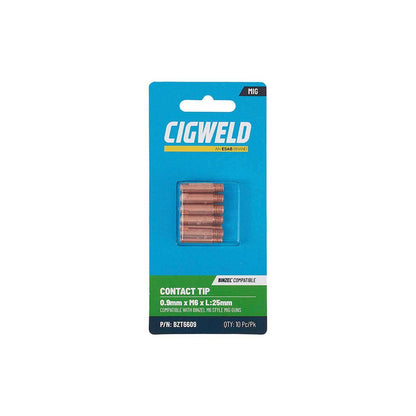 BZL Contact Tip 0.9mm M6 L: 25mm Pack 10 37100393 BZT6609