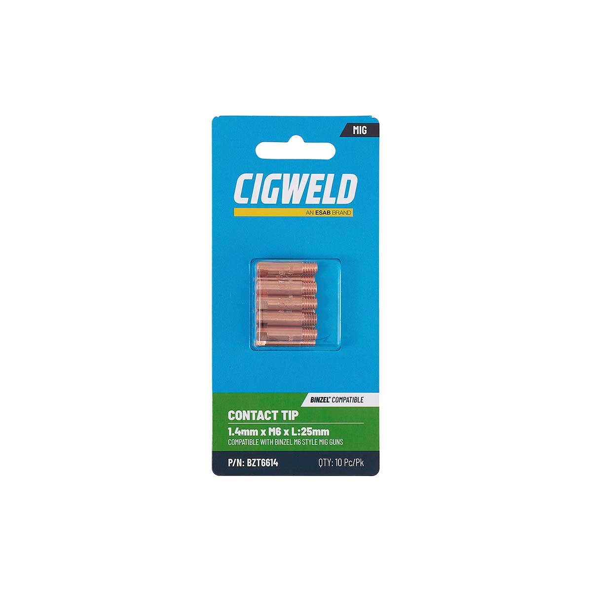 BZL Contact Tip 1.4mm M6 L: 25mm Pack 10 37100396 BZT6614