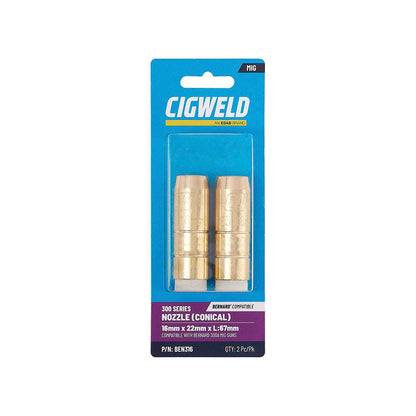 Nozzle Copper + Insulator 200/300A Bernard - Pack 2 556371 BEN316