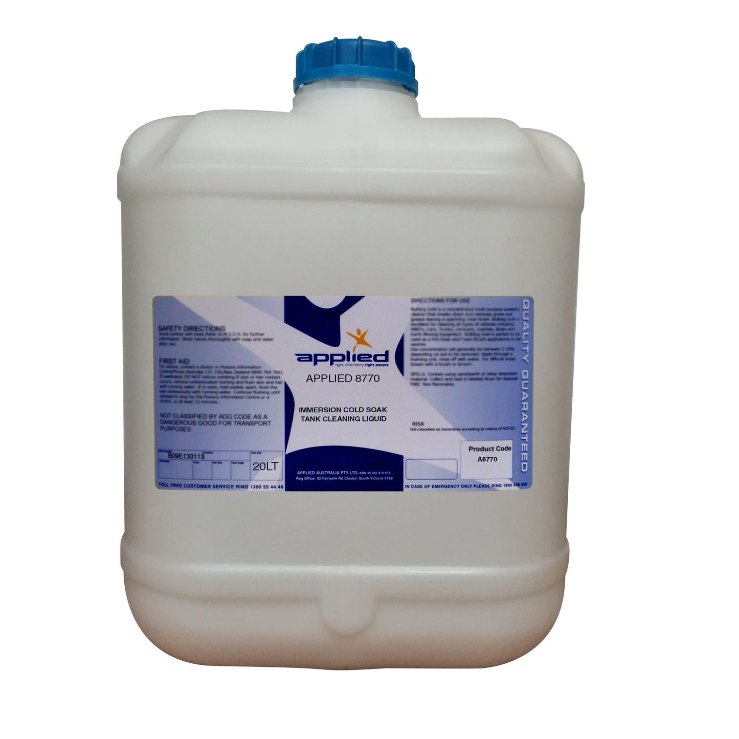 Cold Soak Tank Cleaning Liquid - Paint Stripper/Decarboniser A8770 531966 A8770-20