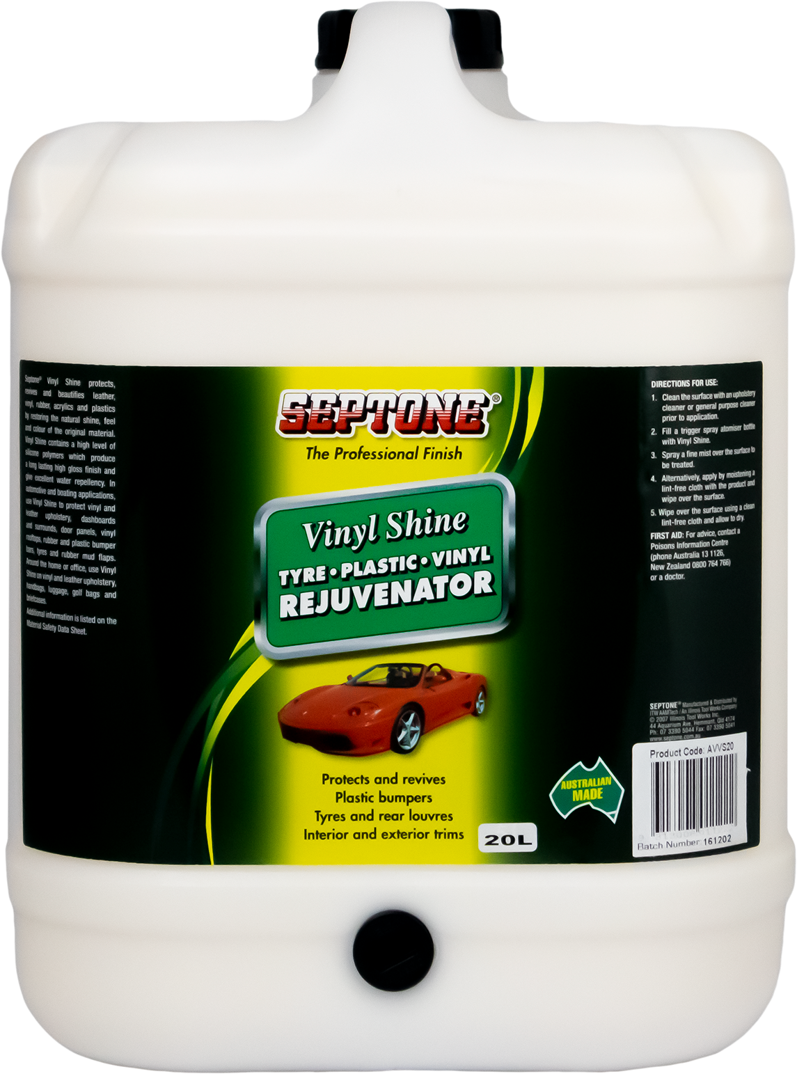 Protectant Liquid Restore Vinyl Shine 20L 90400226 AVVS20