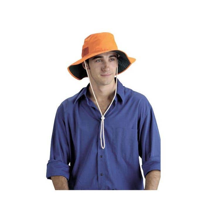 Hat Broad Brim Hi-Vis Orange XL Elliotts 40011271 EHC200XL